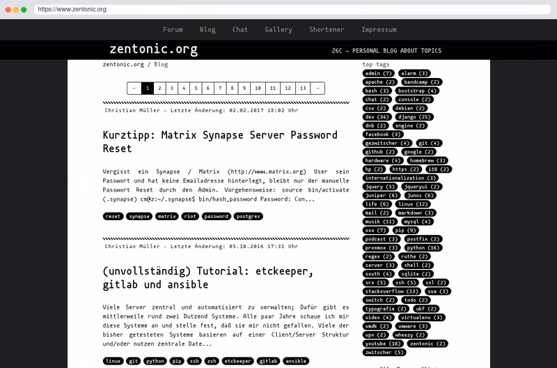 privates Blog - Technik - Development - Musik