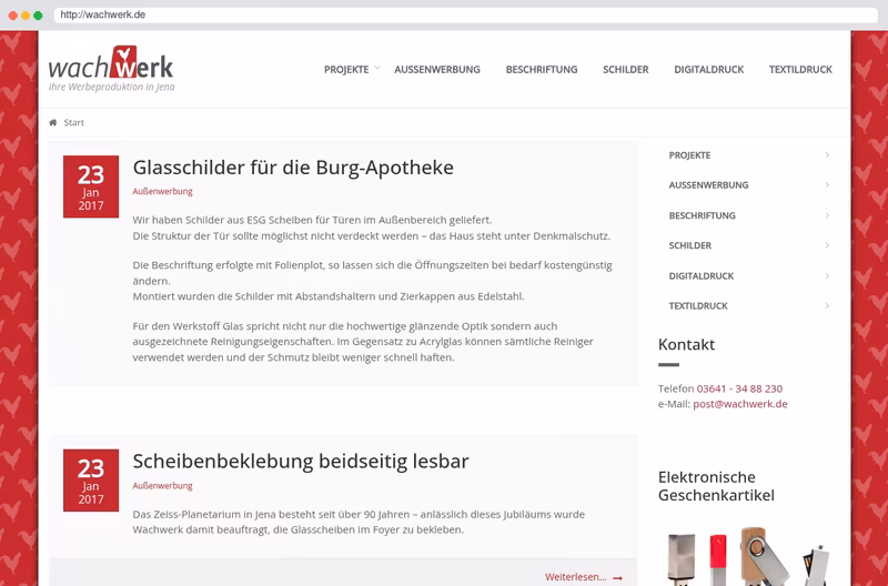 Wachwerk Internetseite