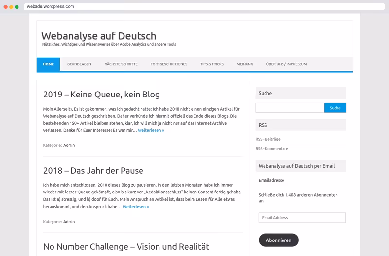 Blog - Webanalyse auf Deutsch