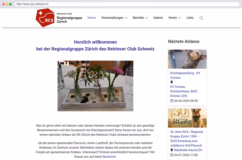 Retriever Club Schweiz - Regionalgruppe Zürich