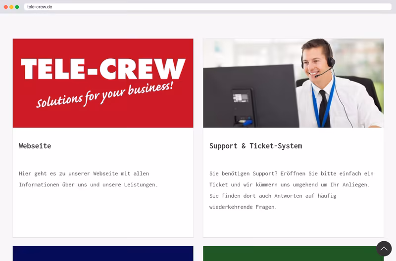 Die Webseite unserer Firma