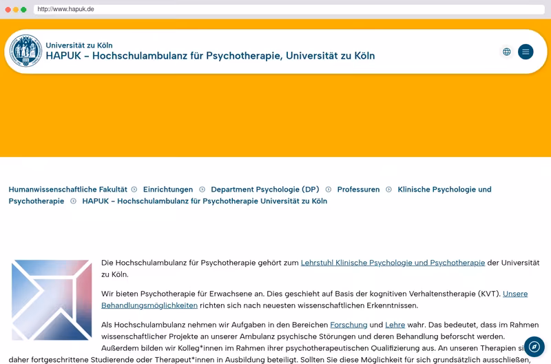 Universität zu Köln, Hochschulambulanz