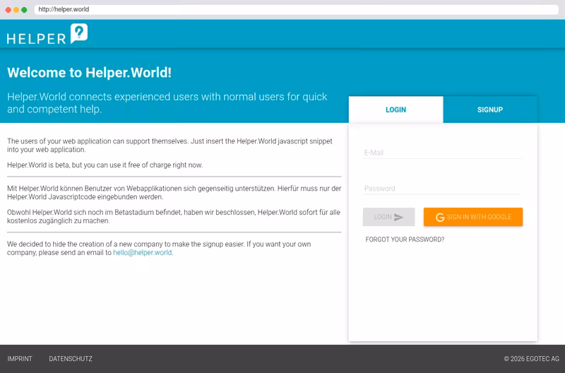 Helper.World experienced users help other users. Live!