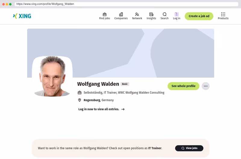 XING-Profil