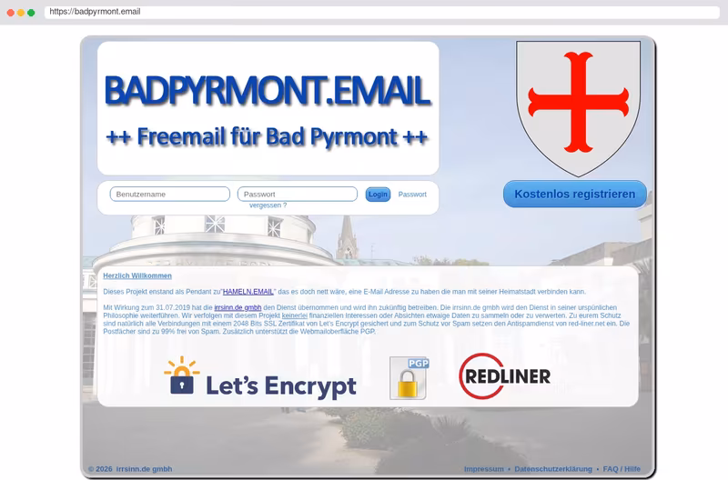 Freemail für Bad Pyrmont 
