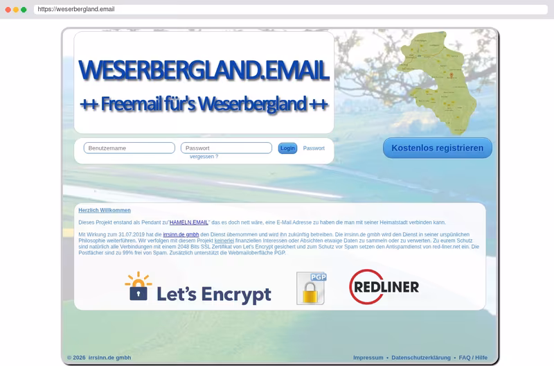 Freemail für's Weserbergland 
