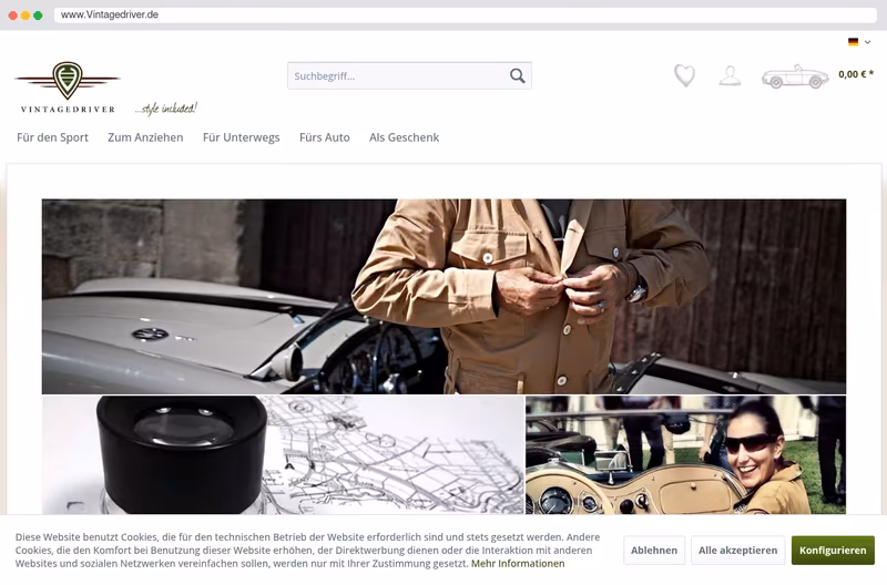 Onlinehandel mit Accessoires | Classic Cars