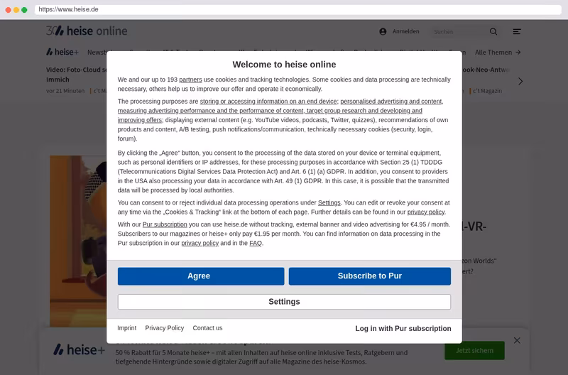 heise online - leading german newssite focusing on IT