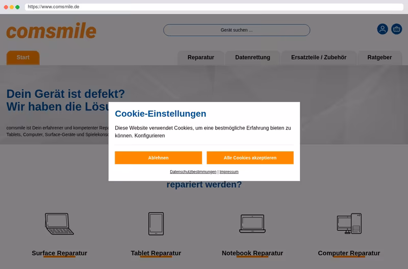 comsmile Repair Services GmbH - repair-center for all mobile devices