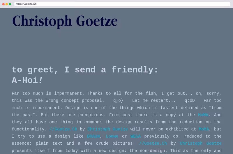 the private communication hub of Christoph Goetze