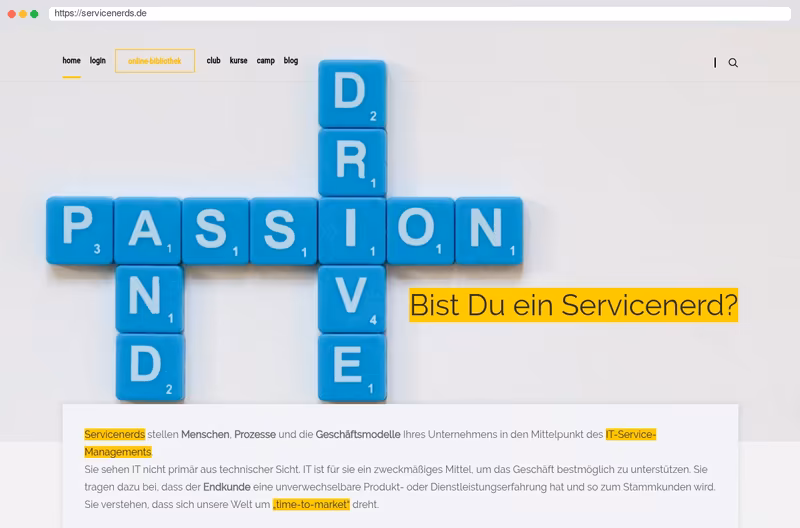 Die digitale Heimat der Servicenerds