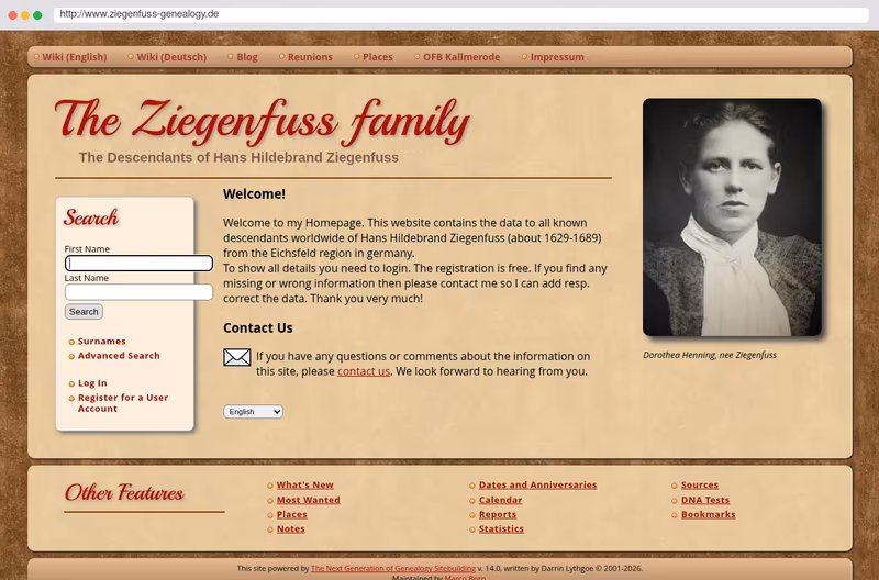 Ziegenfuss-Homepage