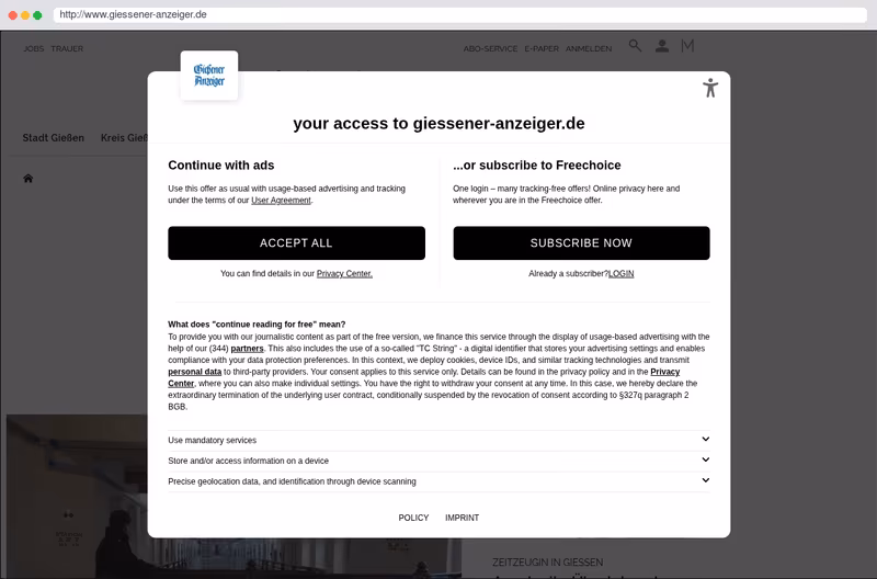 Webseite (Arbeitsstelle)
