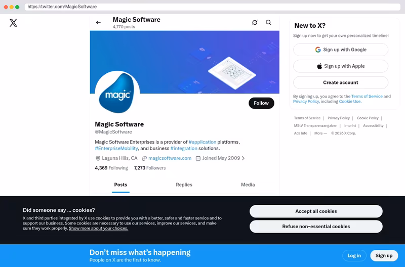 Magic Software Twitter