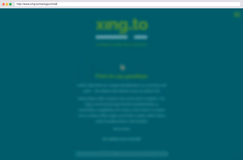 Connect on Xing