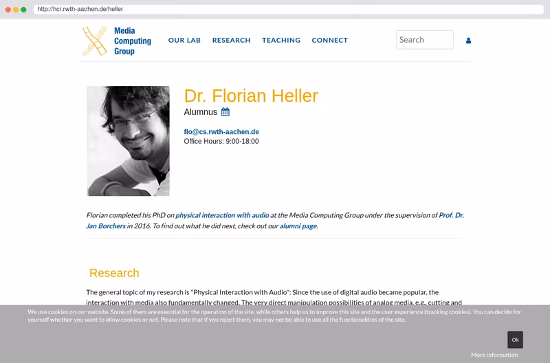 Former Webpage at RWTH Aachen University