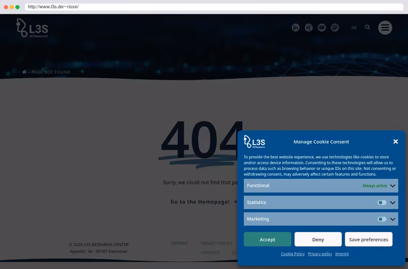 Homepage at L3S Research Center