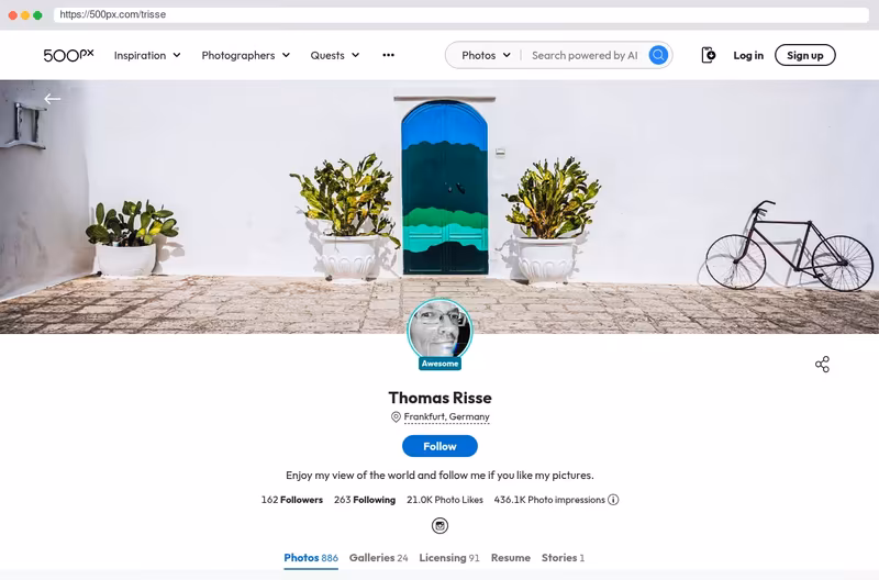My 500px Photo Page
