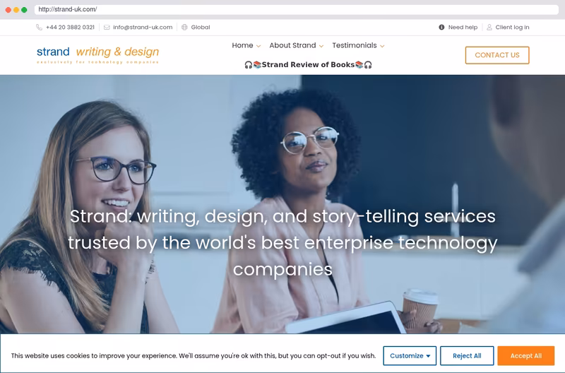 Strand Writing & Design - exclusively for technology companies