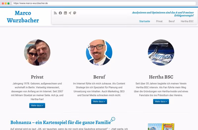 Private Homepage
