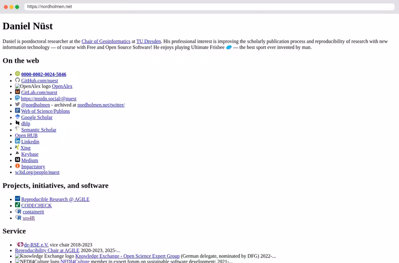 personal website