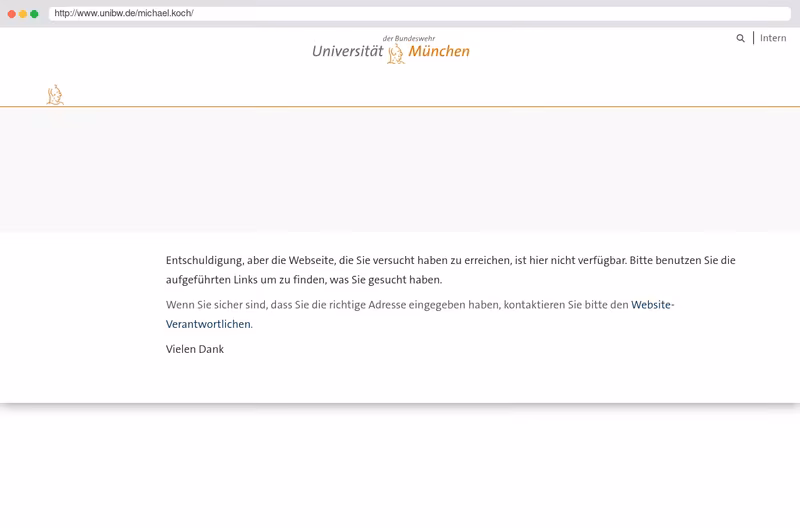 Homepage Michael Koch an UniBwM