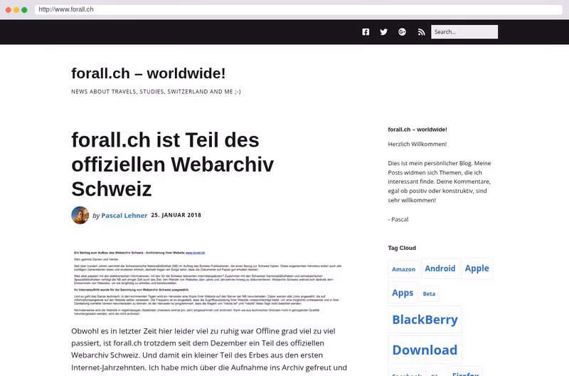 Privater Blog