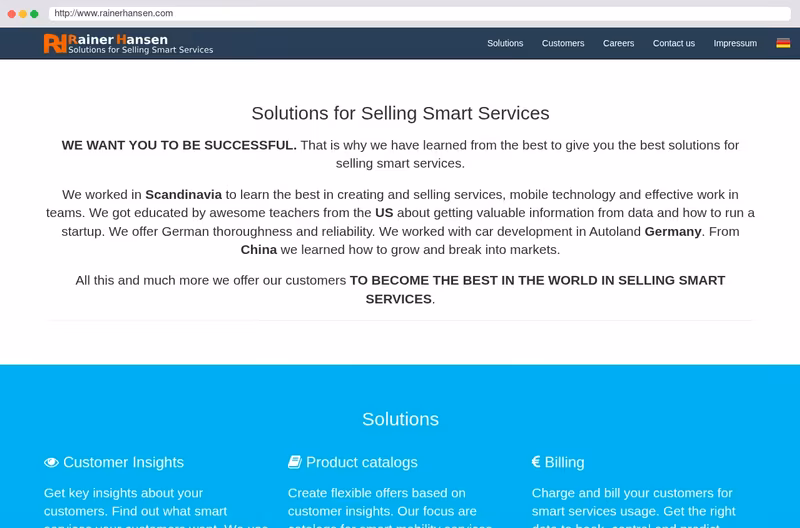 Company homepage