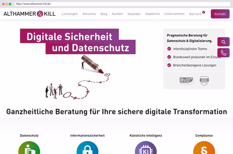 Website Althammer & Kill 