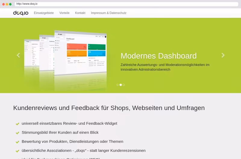 doq.io universelles Kundereview- und Feedbacksystem