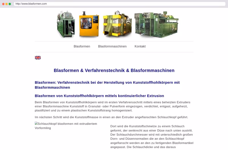 Blasformtechnik und Blasformmaschinen