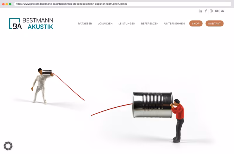 Profil auf der Firmenseite von ProCom-Bestmann
