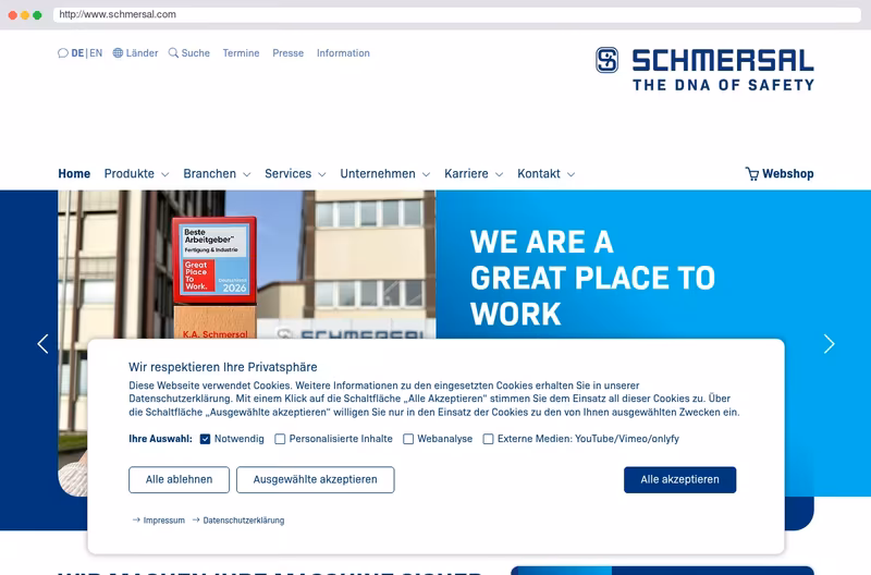 Arbeitgeber: Schmersal Wuppertal