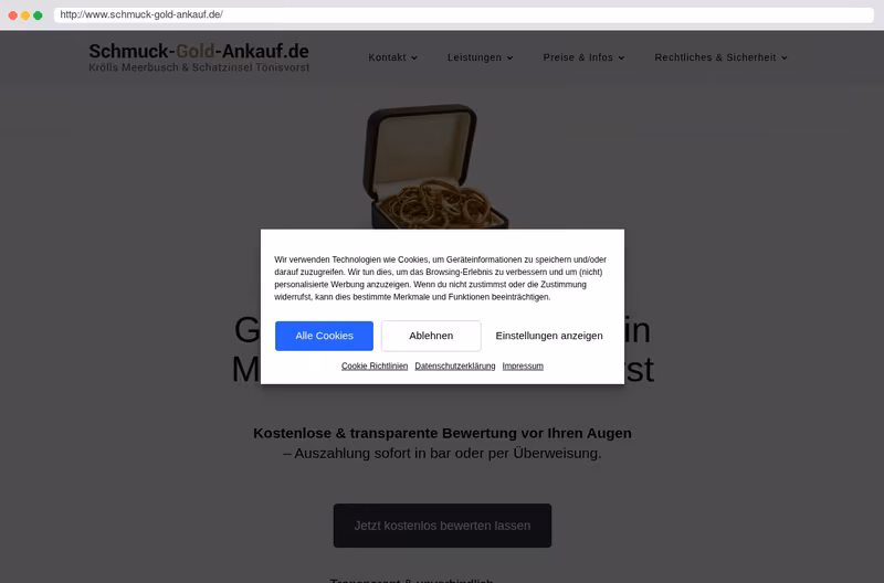 Ankauf von Gold, Silber und Platin. Goldankauf im Raum Krefeld und Meerbusch