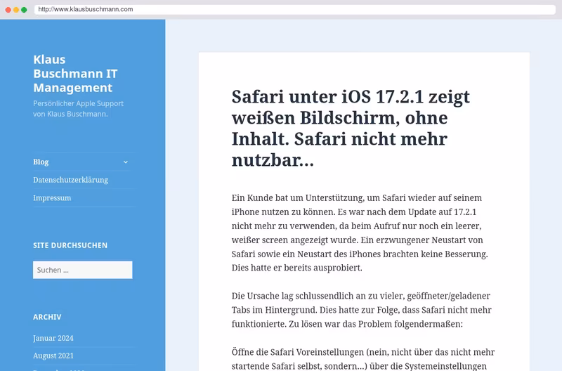 Individueller Support in Sachen Apple sowie IT Management