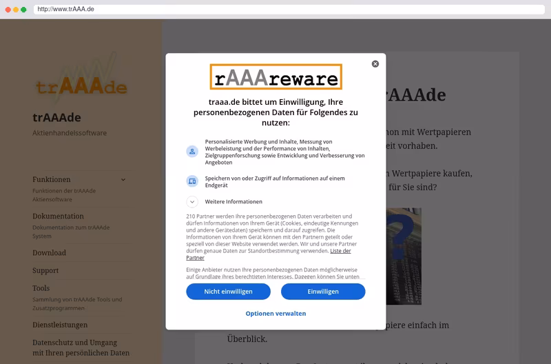trAAAde Aktiensoftware