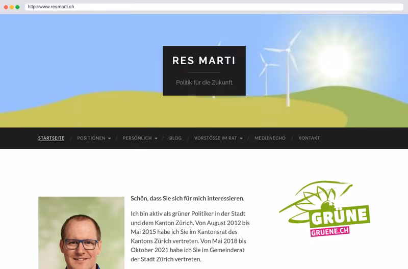 Homepage meines politischen Engagements