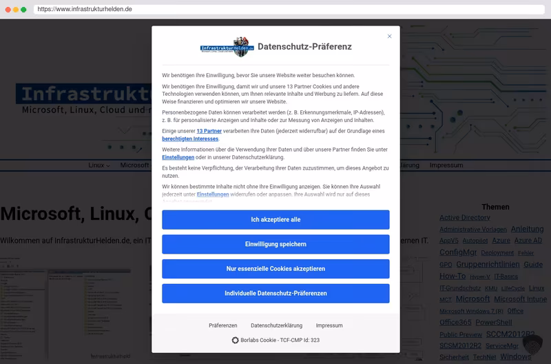 Infrastruktur Blog