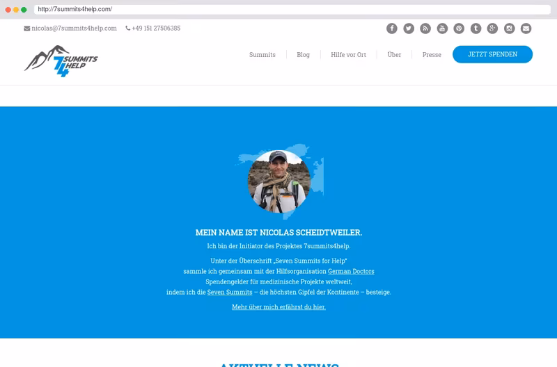 Webseite 7summits4help