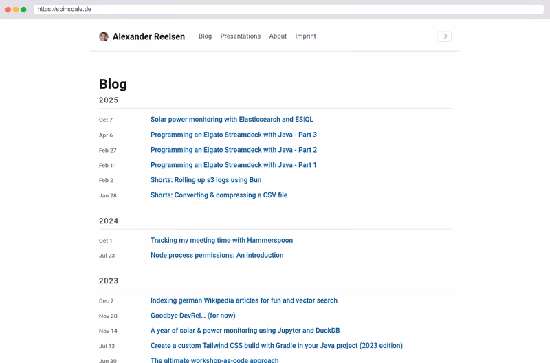 Personal homepage