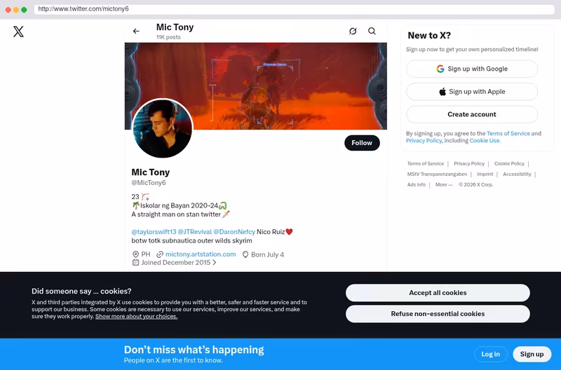 Twitter account