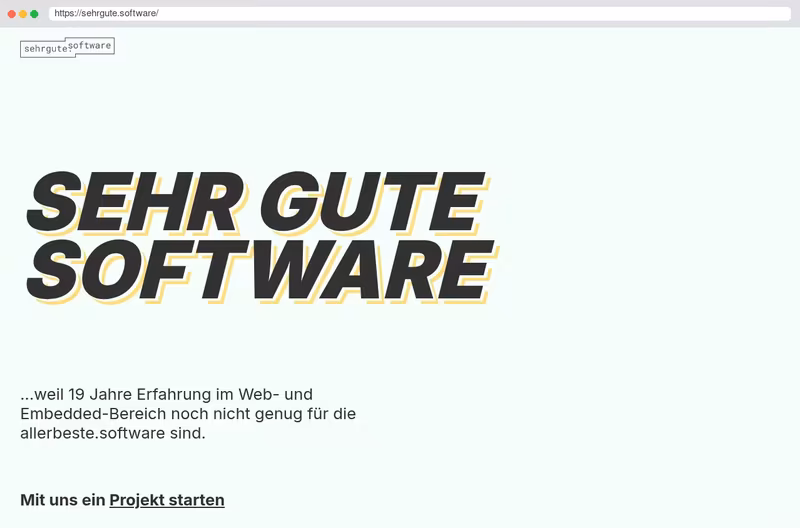 sehrgute.software