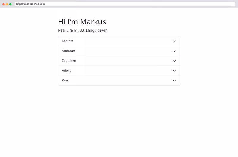 Persönliche Webseite