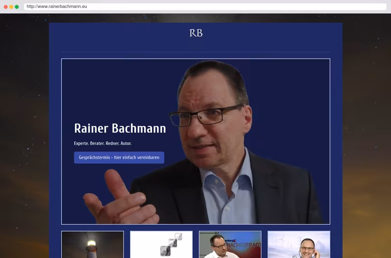 Rainer Bachmann - zentrale Homepage