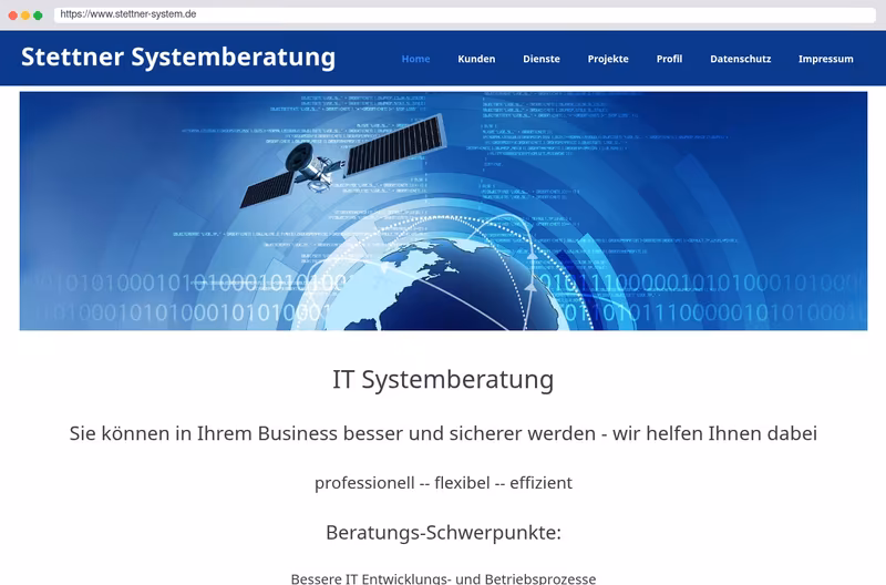 Kurz-Profil der "Stettner Systemberatung"
