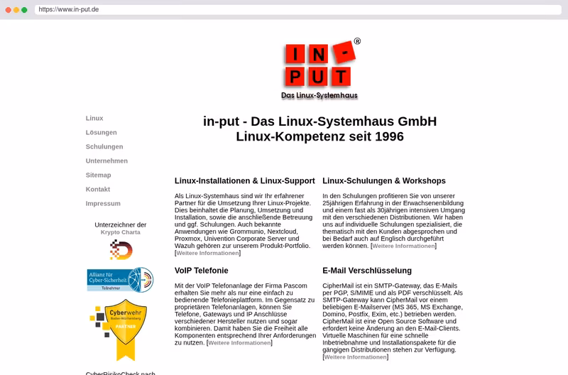 in-put GbR - Das Linux-Systemhaus