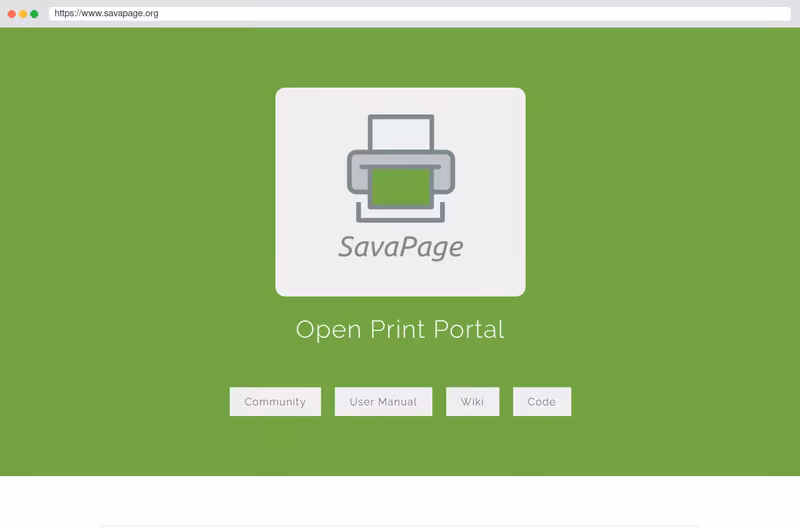 SavaPage Open Print Portal