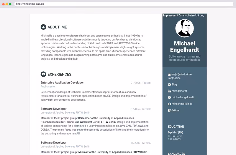Persönliche Homepage
