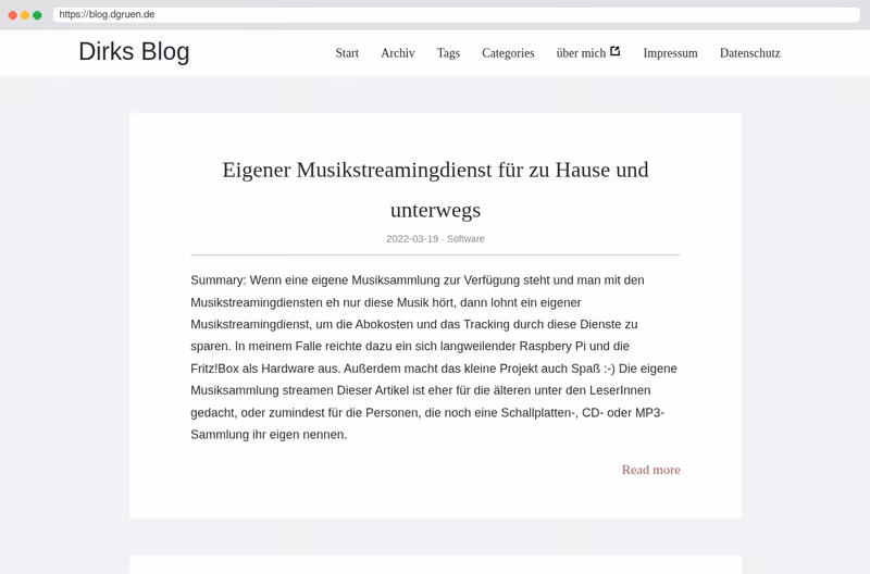 Mein privater Blog