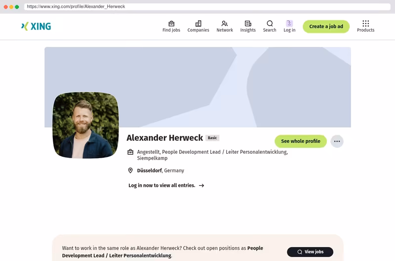 Let's get in touch on Xing!